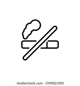 No Smoking icon in vector. Logotype