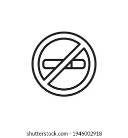 No Smoking icon in vector. Logotype