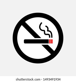 No Smoking Icon - Vector, Sign and Symbol for Design, Presentation, Website or Apps Elements.
