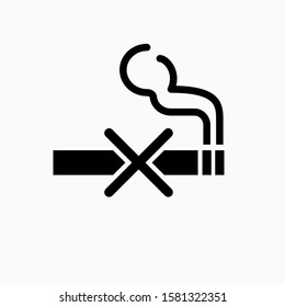No Smoking Icon - Vector, Sign and Symbol for Design, Presentation, Website or Apps Elements.