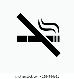 No Smoking Icon - Vector, Sign and Symbol for Design, Presentation, Website or Apps Elements.