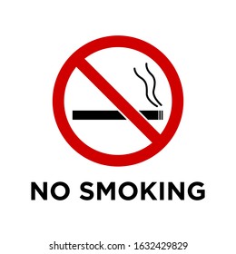 No smoking icon vector sign on white background