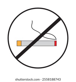 No smoking icon vector. No smoking sign flat design design eps 10