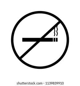 No smoking icon vector icon. Simple element illustration. No smoking symbol design. Can be used for web and mobile.
