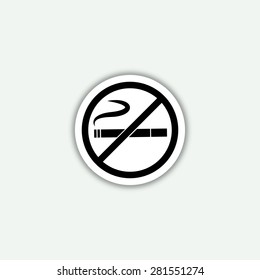 no smoking icon - vector sticker