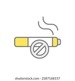 No Smoking icon vector stock illustration