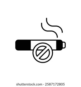 No Smoking icon vector stock illustration