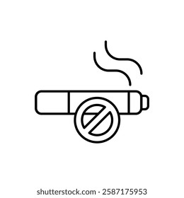 No Smoking icon vector stock illustration