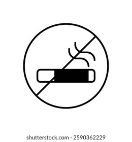 No Smoking icon vector stock illustration