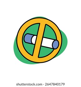No Smoking Icon vector stock illustration