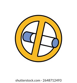 No Smoking Icon vector stock illustration