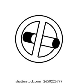 No Smoking Icon vector stock illustration