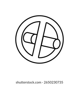 No Smoking Icon vector stock illustration