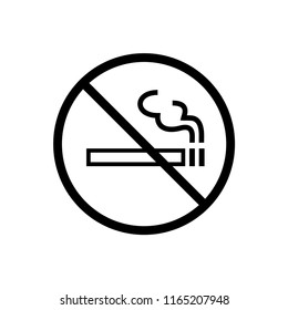 No Smoking Icon Vector Smoking Symbol Stock Vector (Royalty Free ...