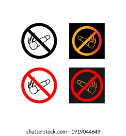 No smoking icon vector in trendy flat design 