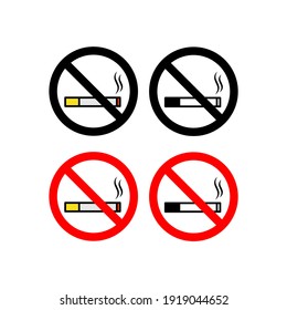 No smoking icon vector in trendy flat design 