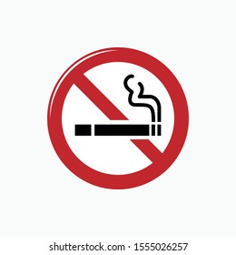 No Fumar icono. Ilustración De Advertencia Como Signo De Vector Simple 