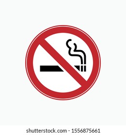 
No Smoking Icon. Warning Illustration As A Simple Vector Sign & Trendy Symbol for Design, Websites, Presentation or Application.