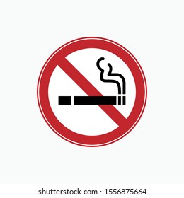 
No Smoking Icon. Warning Illustration As A Simple Vector Sign & Trendy Symbol for Design, Websites, Presentation or Application.