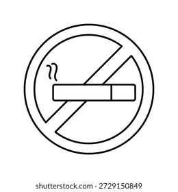 Icono de fumar con fondo blanco Ilustración de stock de Vector