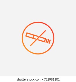 No smoking icon.gradient illustration isolated vector sign symbol
