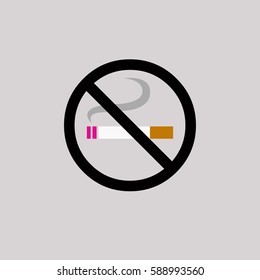 No smoking illustration simple design