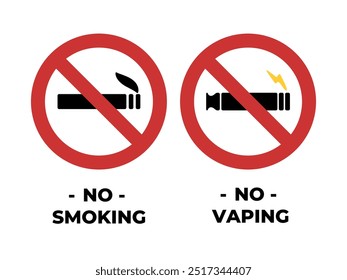 Sinal de Proibido fumar, incluindo cigarros eletrônicos