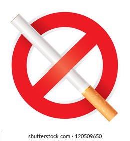 No smoking. Isolated on white background, vector illustration