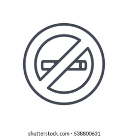 no smoking line icon