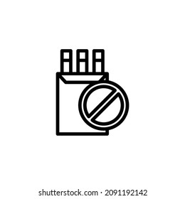no smoking line icon illustration vector graphic