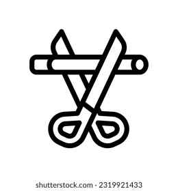 no smoking line icon illustration vector graphic