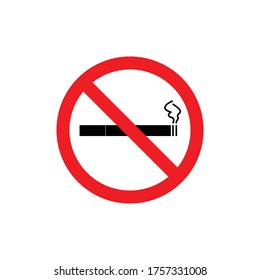 No smoking line icon. Stop smoke sign. Hotel service symbol. Quality design element. Linear style no smoking icon. Editable stroke. Vector