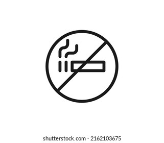 No smoking line icon. Vector symbol in trendy flat style on white background. Hotel sing for design.