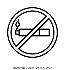 Keine Rauchen Linie Symbol Vektorsammlung