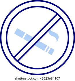 Rauchen verboten Linie Vektor Symbol Design