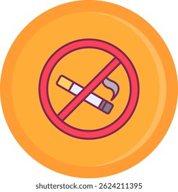 No smoking Line vector Icon Design