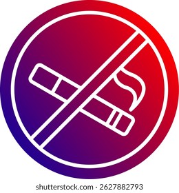 No smoking Line vector Icon Design