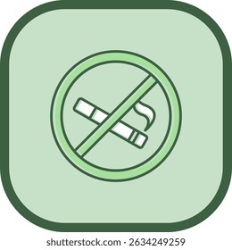 No smoking Line vector Icon Design