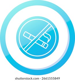No smoking Line vector Icon Design