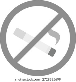 No fumar Línea Vector Icono Diseño