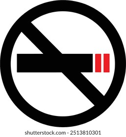 no smoking logo with black and red colour
