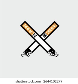 No smoking logo design with letter X concept.