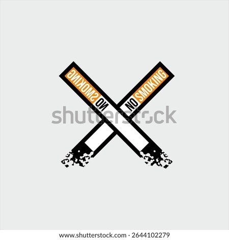 No smoking logo design with letter X concept.