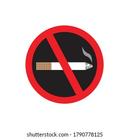 No smoking logo design with white background.