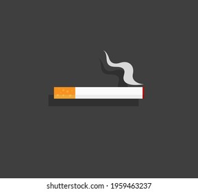 No smoking logo. Forbidden sign icon. Flat design style. Vector Illustration