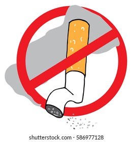 No smoking message in active red alert window