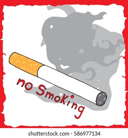 No smoking message in active red alert window