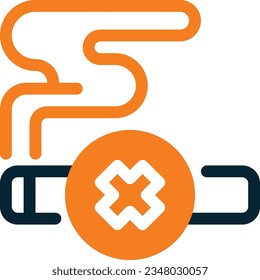 No Smoking Mixed Icon - Single Icon, Vector