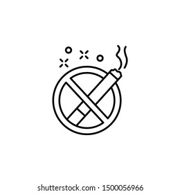 No smoking, nicotine icon. Element of quit smoking icon