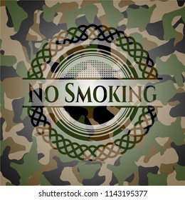 No Smoking on camo texture